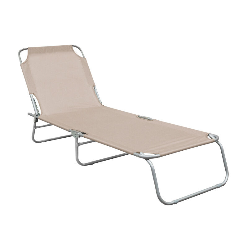 Chaise longue de jardin inclinable Beige - Linder Exclusiv