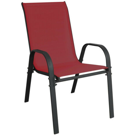 Linder Exclusiv Silla de jardín STAPEL MC330885 Rojo oscuro