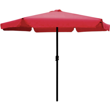 Linder Exclusiv Sonnenschirm, Gartenschirm Ø 300 cm,mit Kurbel,Burgund