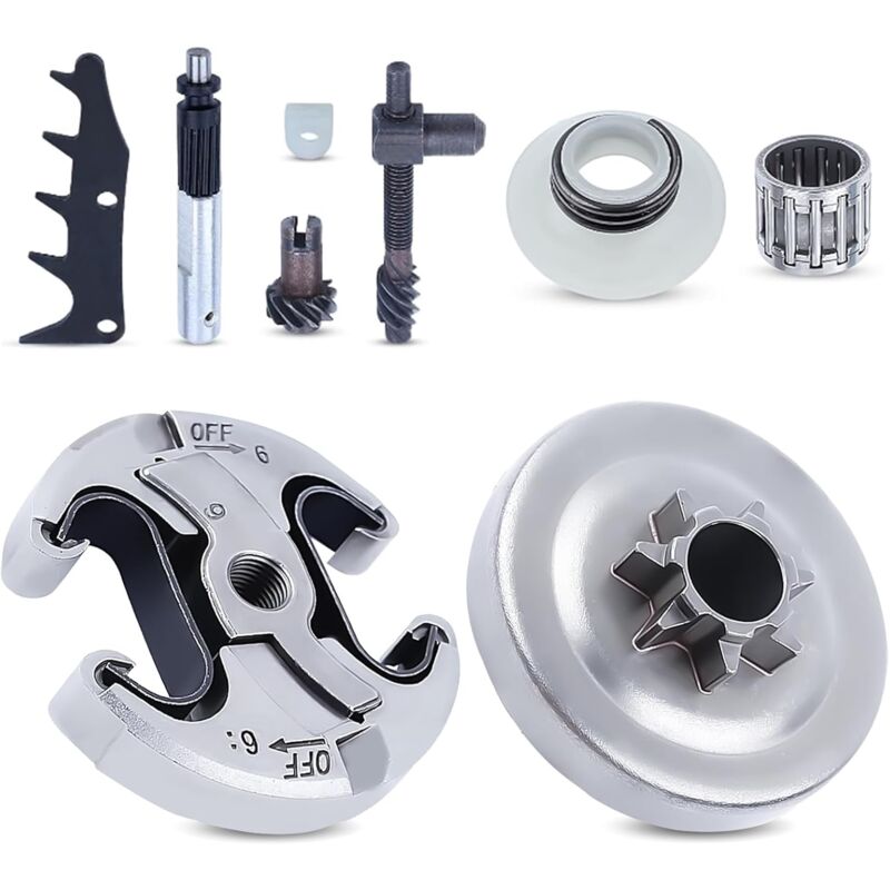 LinDuxe Kit de pompe à huile de roulement de tambour d'embrayage 325 7T pour Husqvarna 340 345 445 450 pour tronçonneuse Jonsered 2145 2150 avec