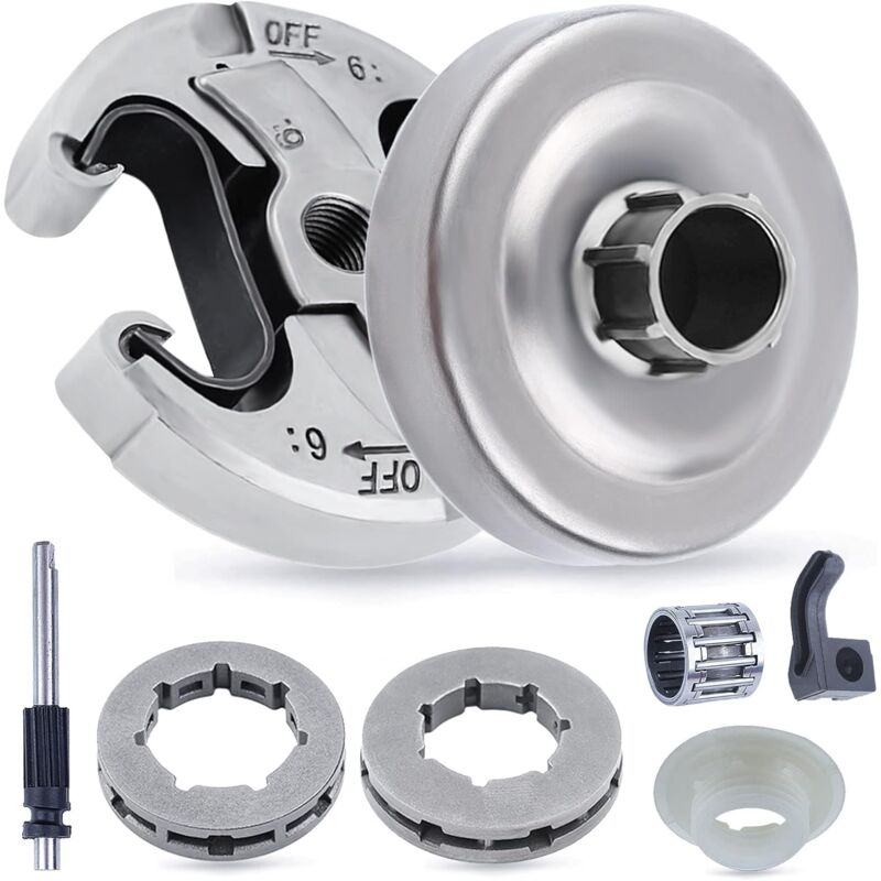LinDuxe Kit de lubrification de pompe à huile de pignon de tambour d'embrayage .325 pour pièces de tronçonneuse Husqvarna 340 345 346 350 351