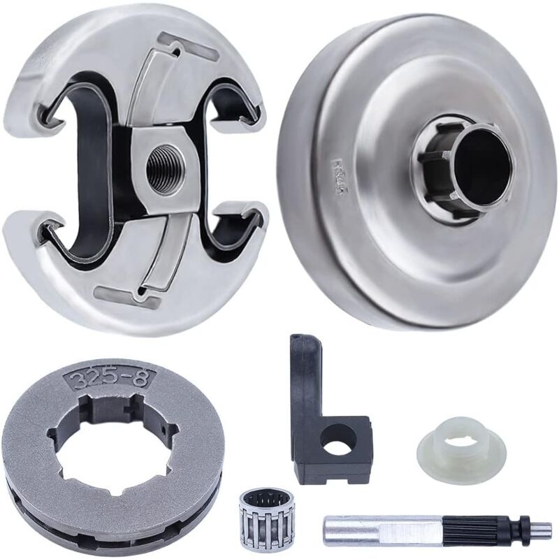 LinDuxe .325' Pignon de tambour d'embrayage La pompe à huile Kit d'engrenage à vis sans fin pour Husqvarna 340 345 346XP 350 353 Tronçonneuse Pièces