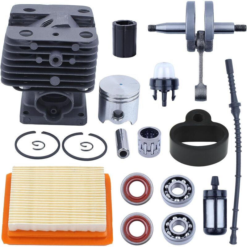 LinDuxe Kit de piston de vilebrequin de cylindre de 35 mm pour débroussailleuse à fil Stihl FS120 FS200 FS200R FS250 FS250R Pièce de rechange pour