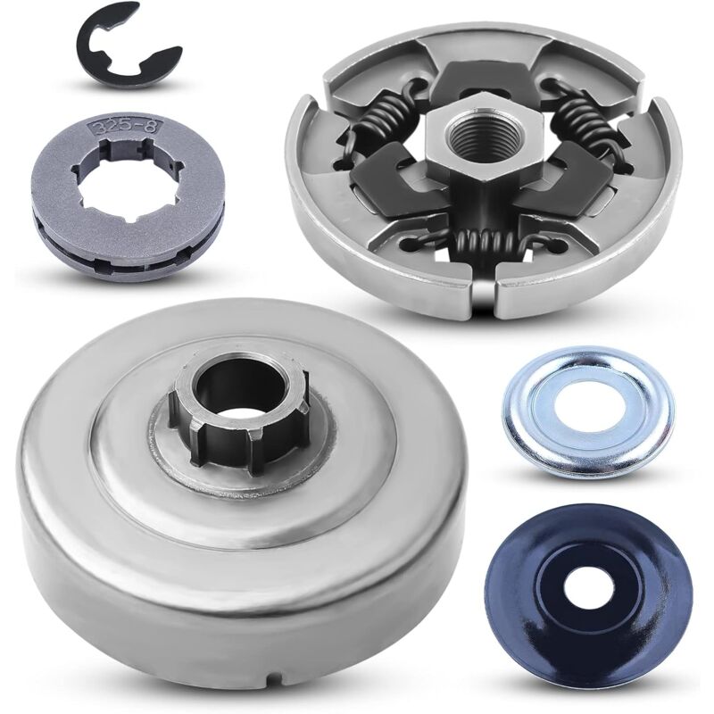 LinDuxe Kit de jante de pignon de tambour d'embrayage 3/8 7T pour Stihl MS 170 171 180 181 190T 191T 210 211 230 250 Pièces de rechange avec rondelle