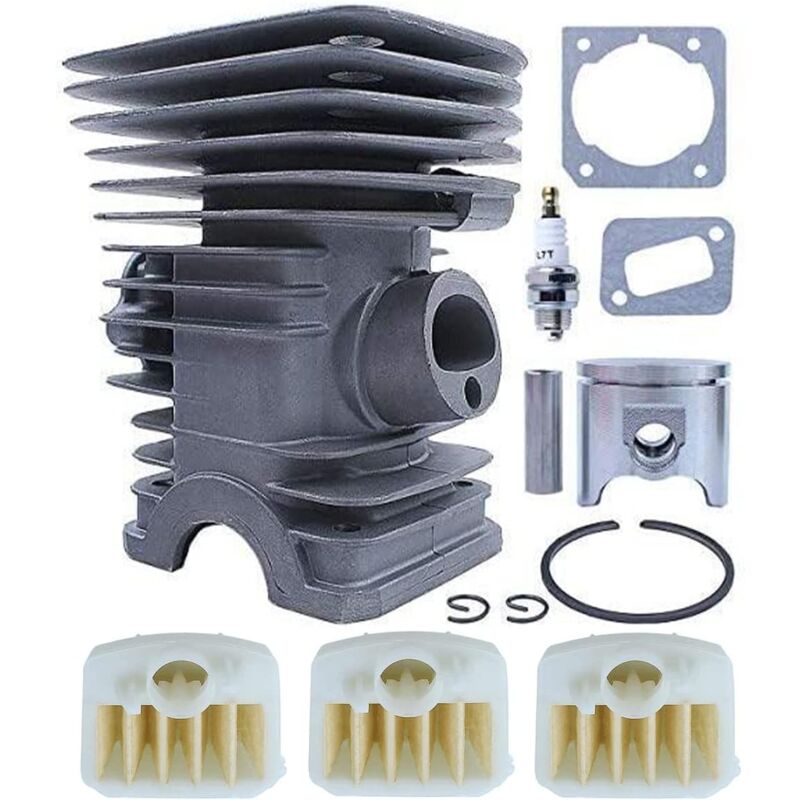 LinDuxe Kit de filtre à air à piston et cylindre plaqué Nikasil 40 mm