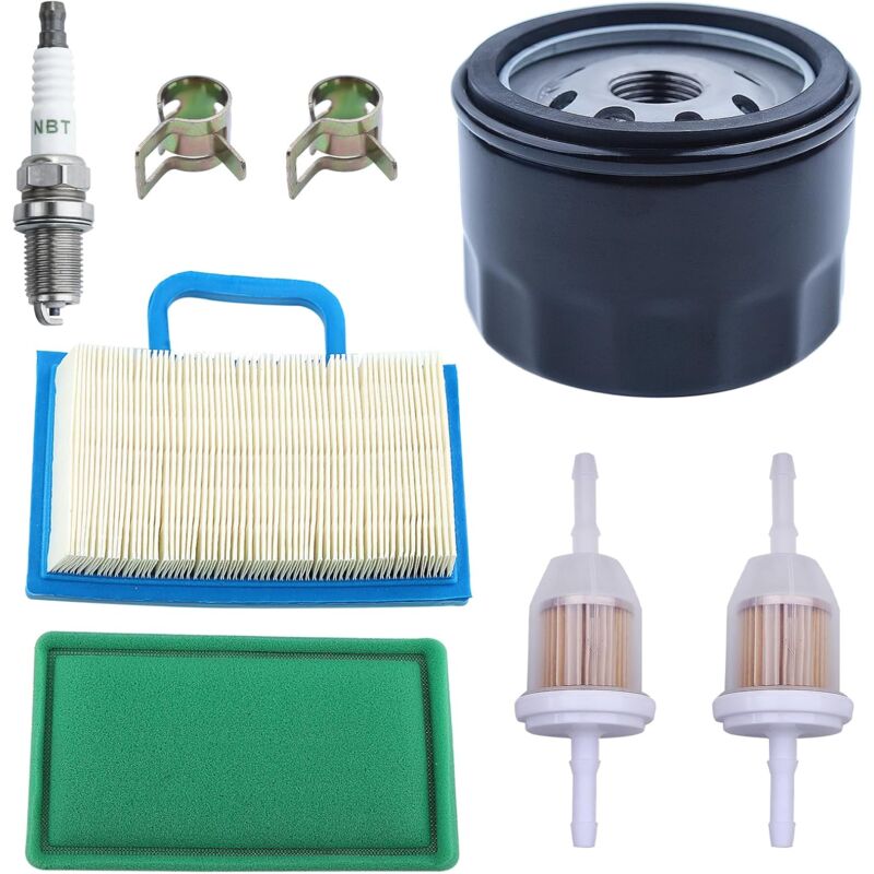 LinDuxe 499486 698754 Filtre à air + 492932 Filtre à huile pour moteur John Deere L120 LA145 L111 D130 LA135 LA120 D140 L118 LA130 LA140 125 Z425