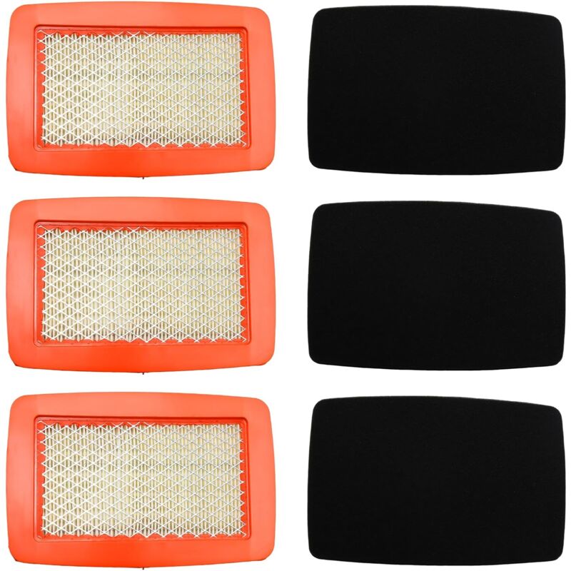LinDuxe 512652001 Filtre à air 512654101 Préfiltre pour Husqvarna 170BF 170BT 180BF 180BT 370BFS 380BTS RedMax EB7000EB8000 EBZ8500 Lot de 3 filtres