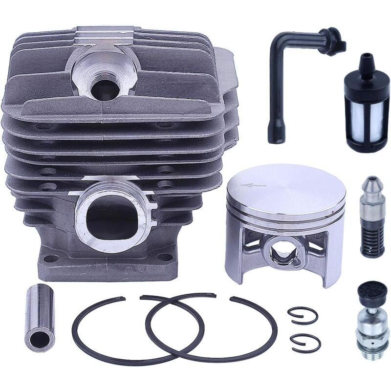 LinDuxe Kit de piston de cylindre MS460 de 52 mm pour pièces de rechange de tronçonneuse STIHL 046 MS460 avec soupape de décompression Filtre de