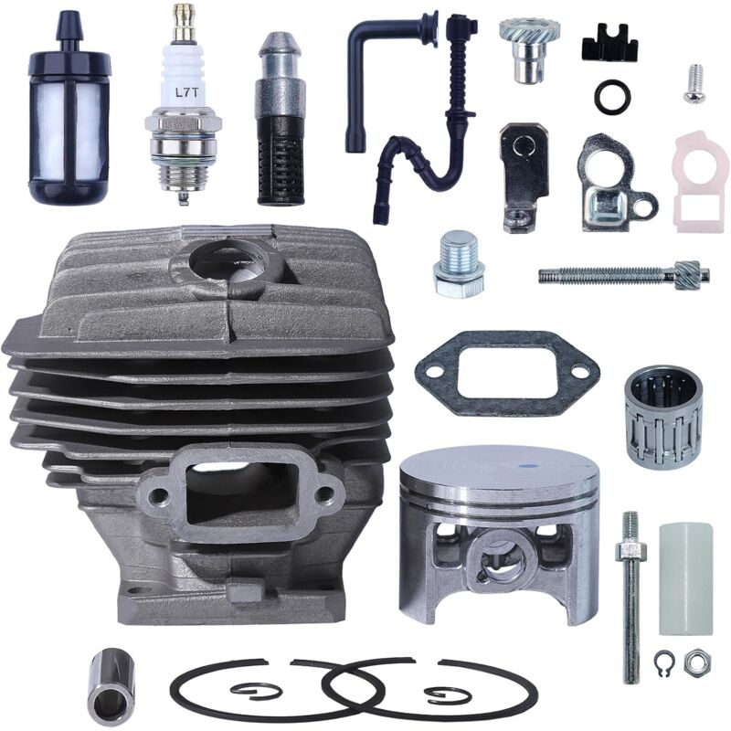 LinDuxe 54mm Cylinder Piston Kit for Stihl MS460 046 Chainsaw Parts with Spark Plug Needle Bearing Decompression Valve Fuel Filter Fuel Line Oil
