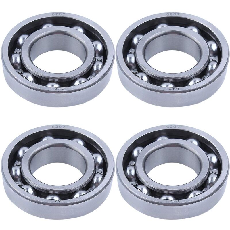 LinDuxe Roulement à billes à gorge profonde Explorer 6207-C3 pour moteur Honda GX390 4 pièces