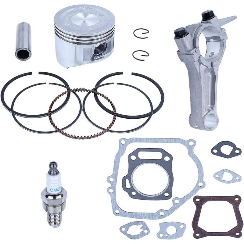 LinDuxe Kit de segments de piston de 68 mm avec ensemble complet de joints de bielle pour moteur de générateur à 4 temps Honda GX160 5,5 CV