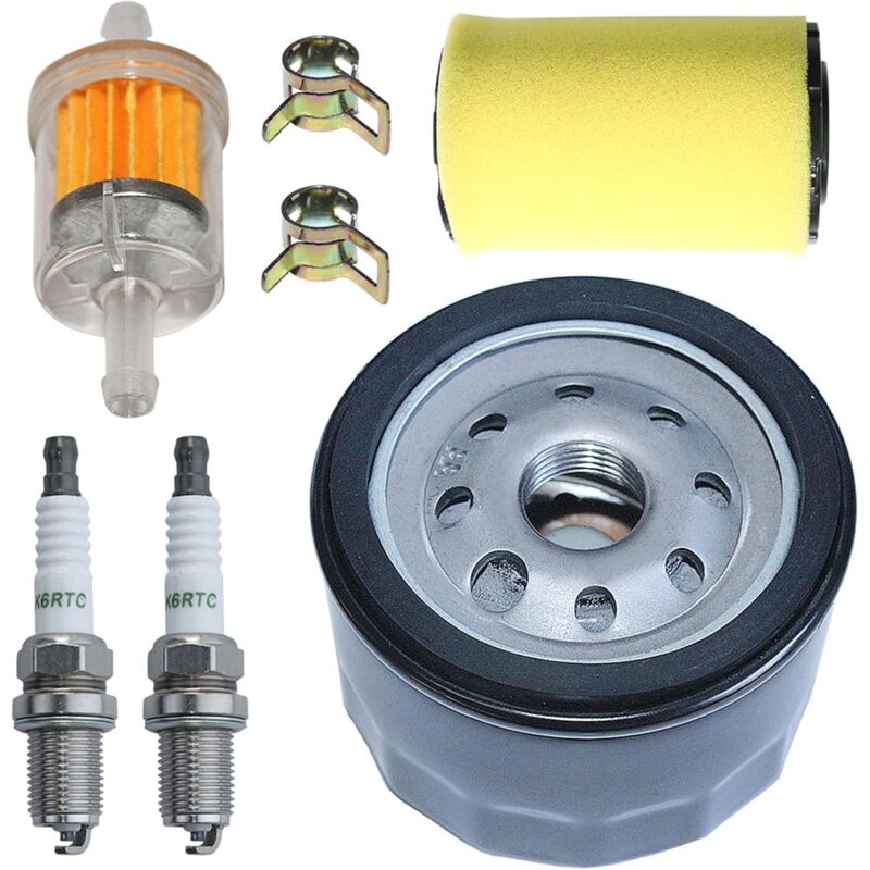 LinDuxe Kit de mise au point de filtre à air et filtre à huile pour tondeuse Husqvarna YTH22V46 YTH2348 YTH24V48 Z246 YTH18542 Z254 YTA24V48 YTA18542