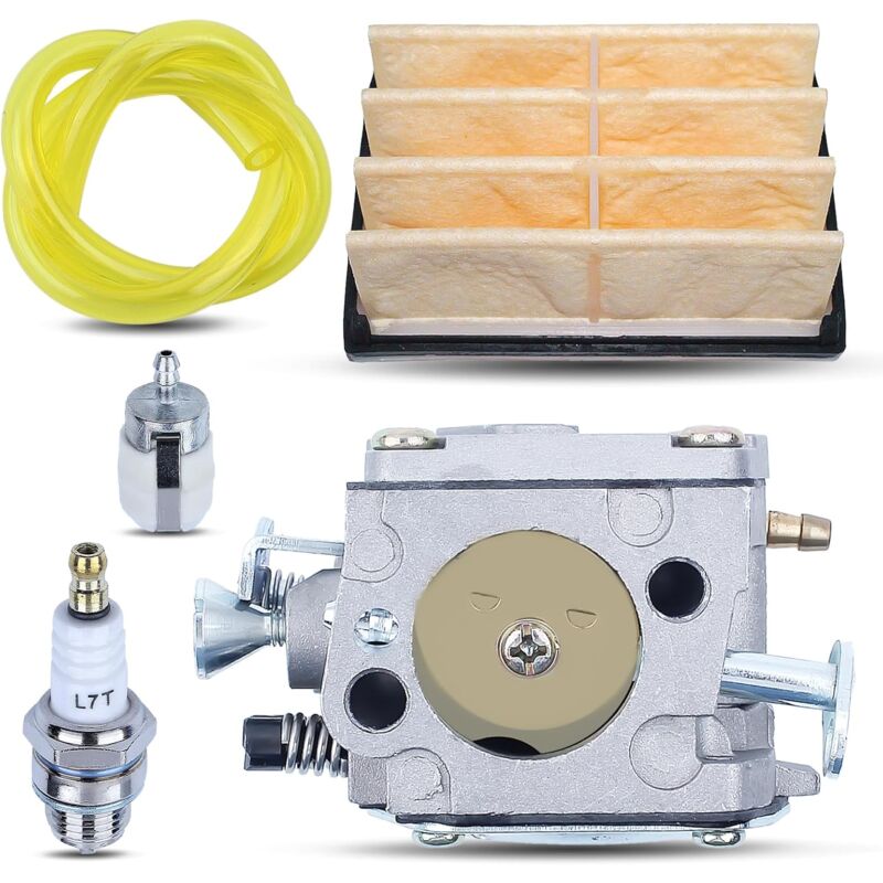 LinDuxe Kit de carburateur avec filtre à air et conduite de carburant pour tronçonneuse Husqvarna 61 266 268 272 272XP