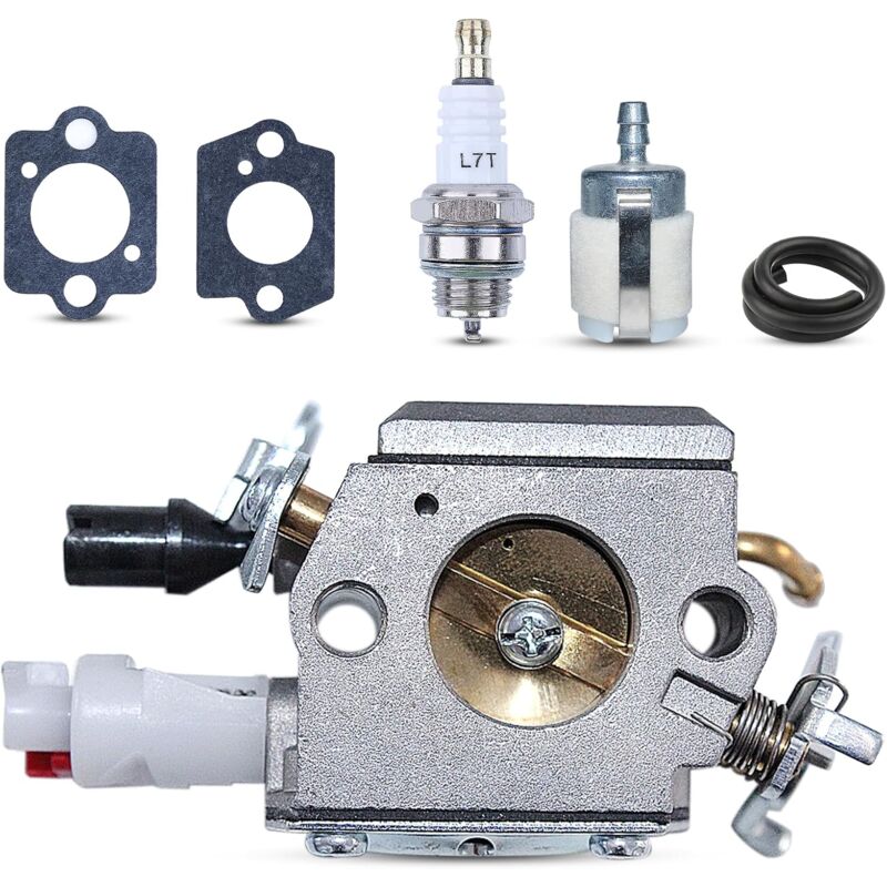 LinDuxe Kit carburateur pour tronçonneuse HUSQVARNA 340 345 350 353 pour Jonsered CS2141 CS2145 CS2147 CS2150 CS2152 Remplace ZAMA C3-EL18