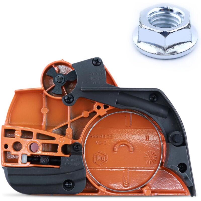 LinDuxe Ensemble de frein de chaîne, couvercle latéral d'embrayage pour tronçonneuse Husqvarna 445 450 Ensemble de couvercle d'embrayage 445 450 avec