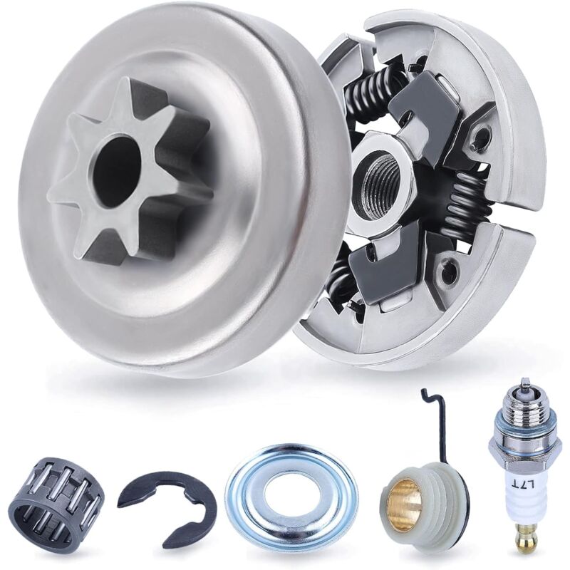 LinDuxe Tronçonneuse 3/8 7 dents embrayage et pignon conception de précision pour Stihl MS310 MS390 029 039 pièces de rechange avec rondelle à