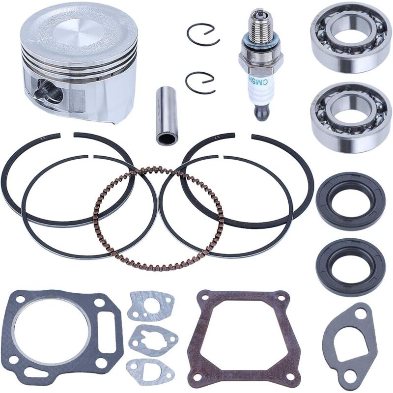 LinDuxe Kit de piston de culasse, joint de reconstruction de joint d'huile de roulement de vilebrequin pour moteur Honda GX160 GX200 5,5 CV 6,5 CV