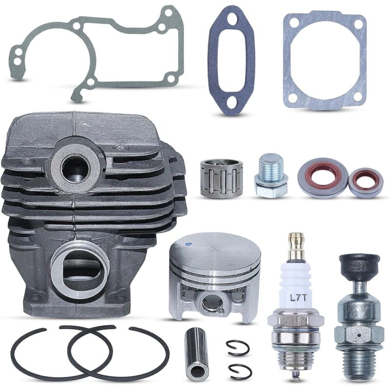 LinDuxe Kit cylindre-piston pour tronçonneuse Stihl série 026 MS260 Kit cylindre Nikasil 44,7 mm + piston + joints + joints d'étanchéité + bougie