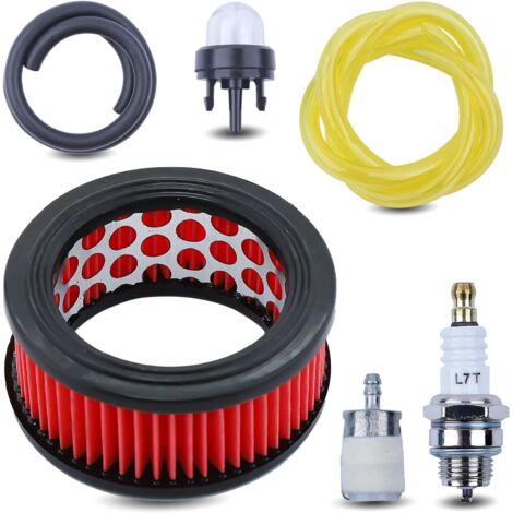 LinDuxe Kit de filtre à air 13030039730 pour tronçonneuse Echo CS370 CS400 CS400F CS420 CS5000 Filtre à air + filtre à carburant + poire d'amorçage + conduite de carburant + bougie d'allumage Pièces d