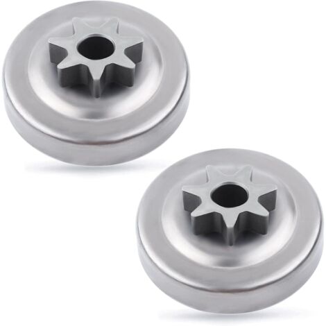 LinDuxe Pignon de tambour d'embrayage 3/8 7T pour pièces de tronçonneuse Stihl 029 039 MS290 MS310 MS390 Remplace 11125 640 2004 (lot de 2)
