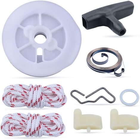 LinDuxe Ressort de démarreur à rappel pour tronçonneuse, poulie, poignée, corde, rotor, cliquet pour STIHL MS390 MS310 MS390 029 039 Pièces de rechange pour 1121 195 3400
