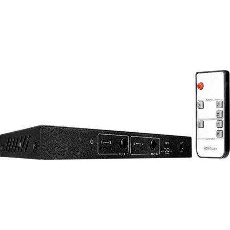 LINDY 2x2 HDMI 18G Matrix Switch 2+2 Porte Switch Matrix HDMI 4096 x 2160 Pixel Nero