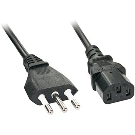 Lindy 30414 cavo de trasmissione Nero 3 m CEI 23-16 C13 accoppiatore