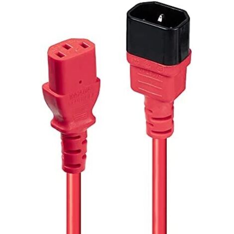 Lindy 30478 cavo di alimentazione Rosso 2 m Accoppiatore C14 Accoppiatore C13