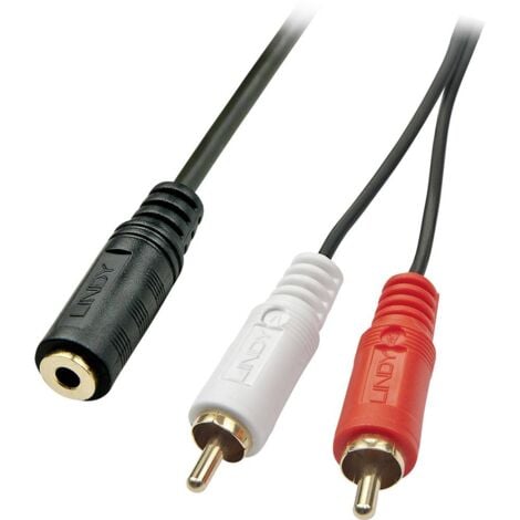 Câble Audio Jack 3.5 mm Mâle-Mâle Auxiliaire Son stéréo 1.5m LinQ Noir -  Câbles USB - Achat & prix