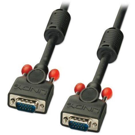 LINDY 36371 VGA-Kabel 0,5 m VGA (D-Sub) Schwarz - VGA-Kabel (0,5 m, VGA (D-Sub), VGA (D-Sub), Stecker, Stecker, Schwarz)