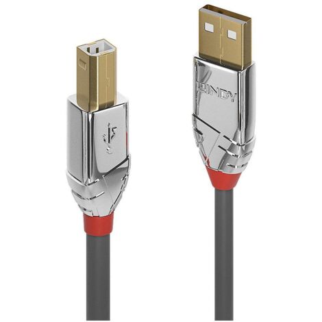 Lindy 36642 cavo USB 2 m USB 2.0 USB A USB B Grigio