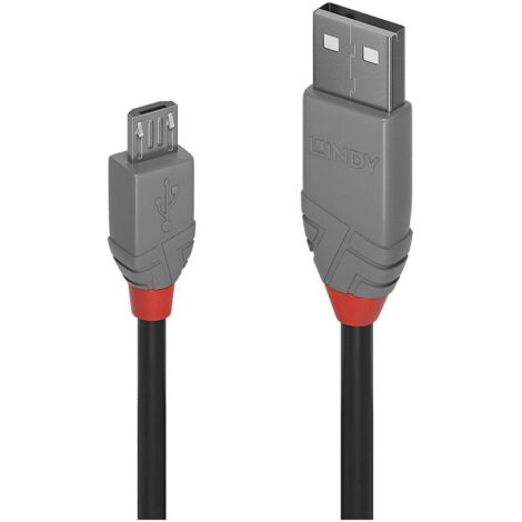 Lindy 36730 cavo USB USB 2.0 0,2 m USB A Micro-USB B Nero, Grigio