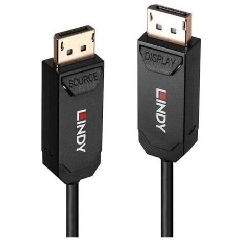 Lindy 38522 cavo DisplayPort 10 m Nero (20M FIBRE OPTIC HYBRID DP 2.0 UHBR1)