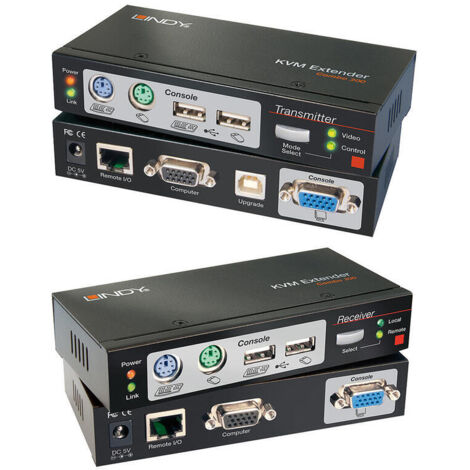 Lindy 39378 interruptor KVM Negro