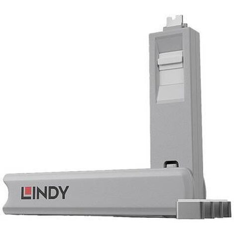 Lindy 40427 clip sécurité blanc avec clé USB type C