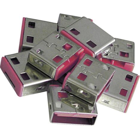 Lindy 40460 bloqueur de port USB Type-A Rose Acrylonitrile-Butadiène-Styrène (ABS) 10 pièce(s)