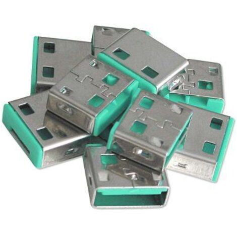 LINDY 40461 - USB PORT SCHLOSS (10 STÜCK) OHNE SCHLÜSSEL: CODE GRÜN