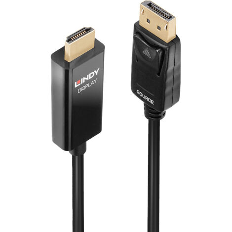 Lindy 40928 câble vidéo et adaptateur 5 m DisplayPort HDMI Type A (Standard) Noir