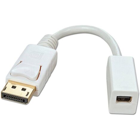 LINDY 41060 DisplayPort / Mini-Display Câble adaptateur [1x DisplayPort mâle - 1x Mini port Display femelle] blanc 15.00 cm C147341