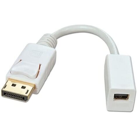 Lindy 41060 DP Mini-DisplayPort Kabeladapter White - Kabeladapter (DP, Mini-DisplayPort, Stecker / Buchse, 0,15 m, White)