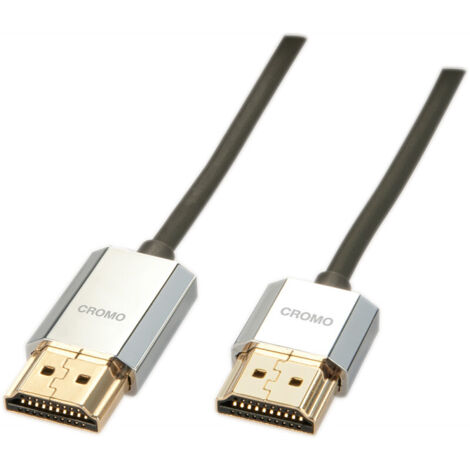 Lindy 41678 HDMI-Kabel 3 m HDMI Typ A (Standard) HDMI Typ D (Mikrofon) Schwarz, Chrom, Gold