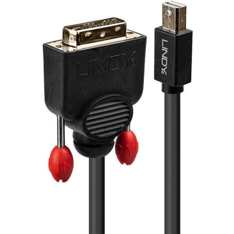 Lindy 41953 adaptador de cable de vídeo 3 m Mini DisplayPort DVI-D Negro