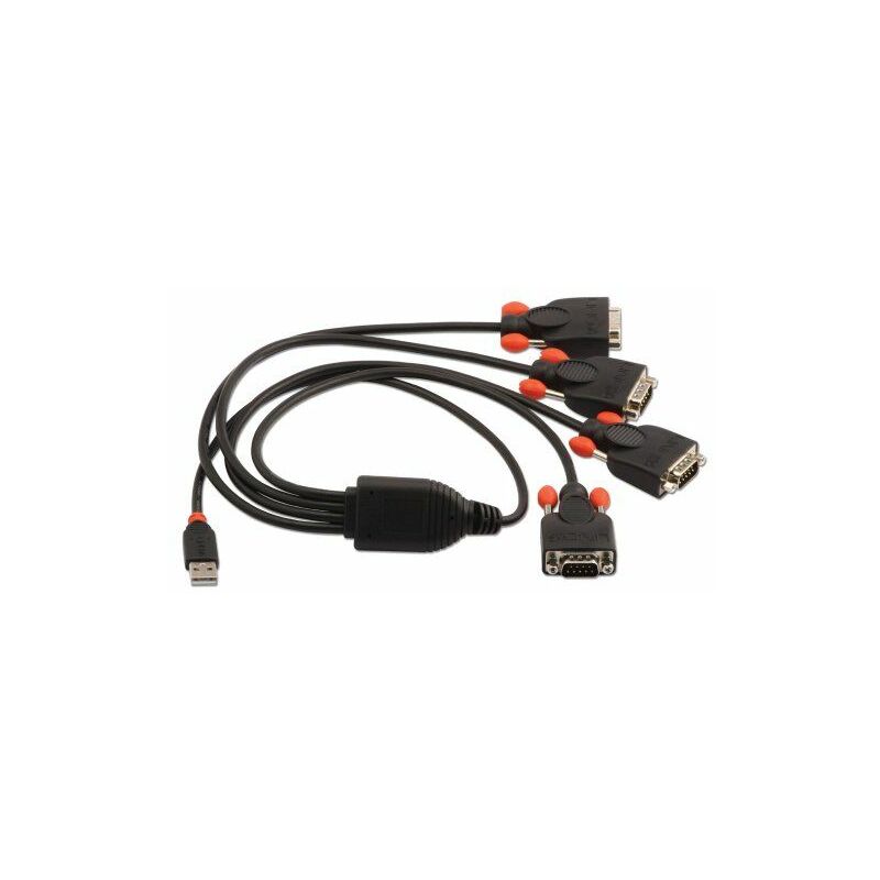 

42690 convertidor, repetidor y aislador en serie USB 1.1 RS-232 Negro - Lindy