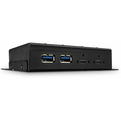 Lindy 43094 Hub USB Noir Métal USB 3.2 Gen 2