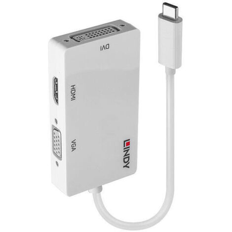 Lindy 43273 Adaptador gráfico USB 3840 x 2160 Pixeles Blanco