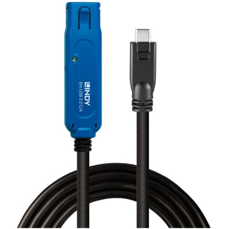 Lindy 43381 cavo USB USB 3.2 Gen 1 3.1 Gen 1 8 m USB C USB A Nero, Blu