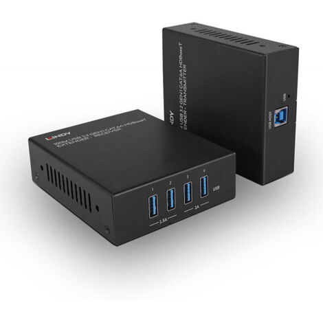 LINDY 43410 USB 3.1 (Gen 1) Extendeur USB câble réseau RJ45 100 m