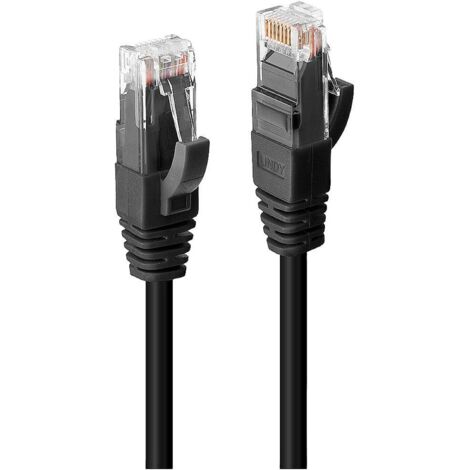 LINDY 45431 RJ45 Câble réseau, câble patch CAT 6 U/UTP 0.50 m noir 1 pc(s) S235482