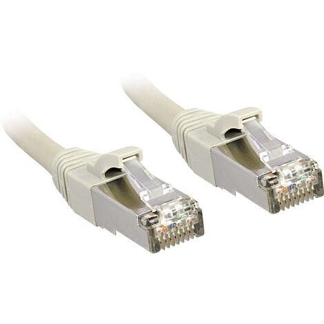 LINDY 45580 RJ45 Netzwerkkabel, Patchkabel CAT 6 S/FTP 0.30 m Grau mit Rastnasenschutz 1 St.
