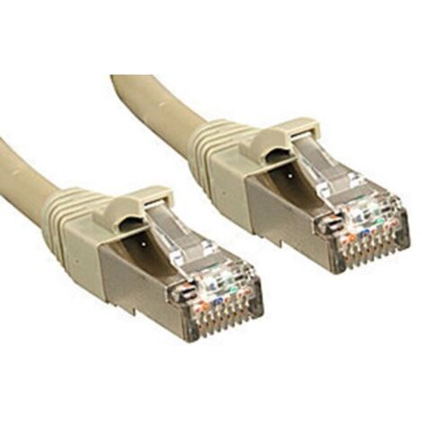 LINDY 45581 RJ45 Netzwerkkabel, Patchkabel CAT 6 S/FTP 0.50 m Grau mit Rastnasenschutz 1 St.
